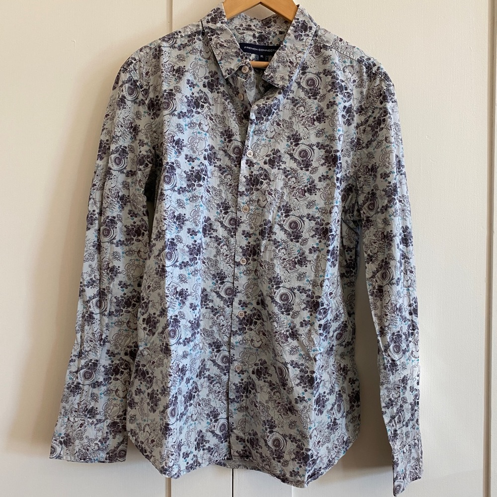 French Connection XL 100% cotton long sleeve shirt